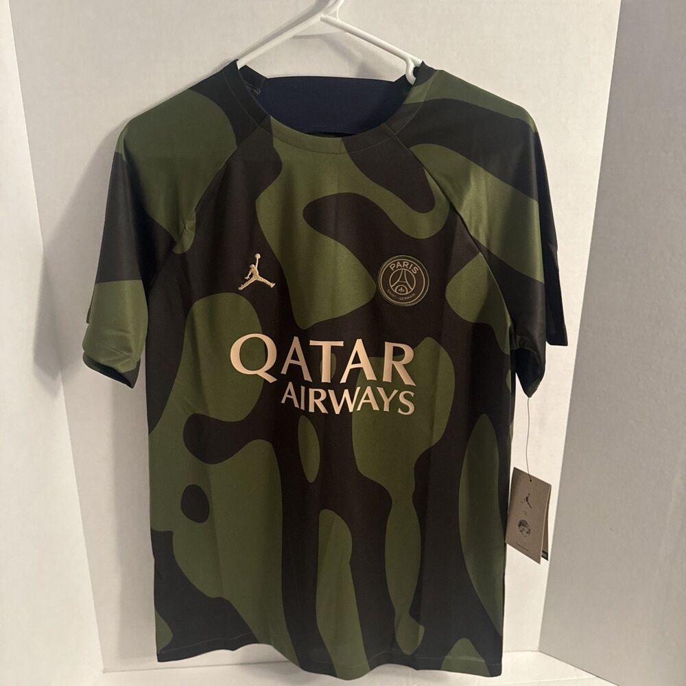 Nike Jordan Men’s Paris Saint-Germain Camouflage Jersey FD7129-327 Size Medium